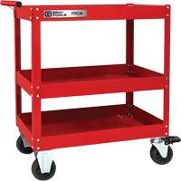 PRO+ Series Heavy-Duty Utility Cart, 3 Tiers, 30-1/5" x 38-1/3" x 19-1/2" Cintas