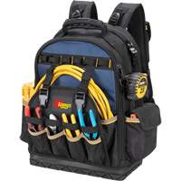 Sac &agrave; dos &agrave; outils &agrave; base moul&eacute;e, 18" lo x 13" la, Noir/Bleu, Balistique/Polyester Cintas