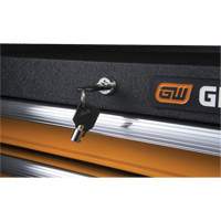 GSX Series Tool Chest, 26" W, 4 Drawers, Black/Orange Cintas