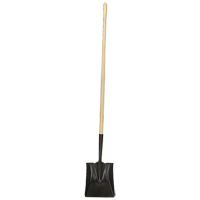 Square-Point Shovel, Wood, Tempered Steel Blade, Straight Handle, 49-1/2" Long Cintas