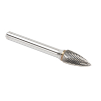 Fraises au carbure solide - Arboriforme avec extr&eacute;mit&eacute; en pointe CLEVELAND, SG-3, 9,53 mm dia., 1/4" Tige Cintas