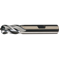 CLEVELAND Centre Cutting Ball Nose Single End Finishers, 1/4" Dia., 4 Flutes, High Speed Steel Cintas