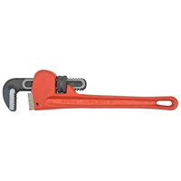 Pipe Wrench, 1-1/2" Jaw Capacity, 10" Long, Powder Coated Finish Cintas