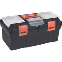 Coffres &agrave; outils en plastique, 17-1/2" la x 9-1/2" p x 8" h, Noir Cintas