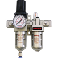 Filtreur/r&eacute;gulateur & lubrificateur compact Airflo (manom&egrave;tre compris), 1/4" NPT Cintas