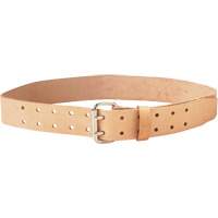 Double Tongue Belt, Leather, Beige Cintas