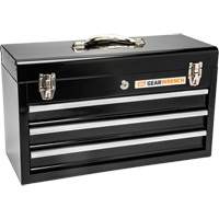 Portable Tool Box, 20" W, 3 Drawers, Black Cintas