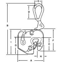 GXL Plate Clamp, 1000 lbs. (0.5 tons), 1/16" - 5/8" Jaw Opening Cintas