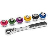 6 Point Magnetic Oil Drain Plug Metric Socket Set, 7 Pieces, 3/8" Drive Size Cintas