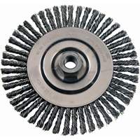Wire Wheel Brushes, 4-7/8" Dia., 0.02" Fill, 5/8"-11 Arbor, Stainless Steel Cintas
