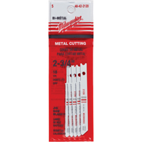 Jigsaw Blades, Bi-Metal, U-Shank, 2-3/4" L, 18 TPI Cintas