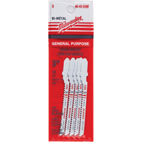 Jigsaw Blade, Bi-Metal, T-Shank, 3" L, 12 TPI Cintas