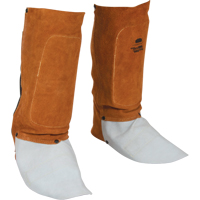 Leather Spats, 14" L, Lava Brown Cintas