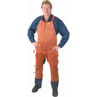 Tablier et jambi&egrave;res en cuir, Salopette &agrave; jambes fendues, 42" lo, Lava Brown Cintas