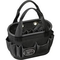 Seau a&eacute;rien &agrave; corps dur avec 29 poches, 14" lo x 10" h, Polyester, Noir Cintas
