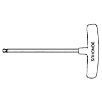 Individual Hex Keys - SAE, Ball End, 3/32" x 6" L, T Handle Cintas