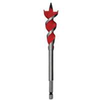Speed Feed Wood Bit, 1-1/4", 6-1/2" Length, 1/4" Hex Shank Cintas