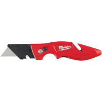 Fastback Flip Utility Knife, 2" Blade, Carbon Steel Blade, Metal Handle Cintas