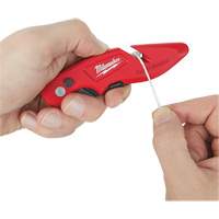 Fastback Flip Utility Knife, 2" Blade, Carbon Steel Blade, Metal Handle Cintas
