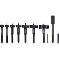 Self-Feed Wood Drill Bit Kit, 8 Pieces, High Carbon Steel Cintas