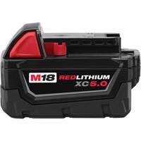 Bloc-piles &agrave; capacit&eacute; &eacute;tendue M18 Redlithium XC5.0 , Lithium-ion, 18 V, 5 A Cintas