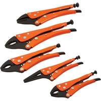 Straight Curved & Long Nose Locking Pliers Set, 5 Pieces Cintas