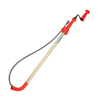 Toilet Auger, Manual, Bulb, 6' Cable Length, 1/2" Cable Diameter Cintas