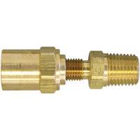 1/4" NPT Reusable Hose Fitting, 5/8" Dia., Brass Cintas