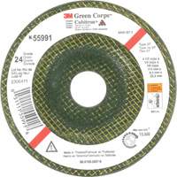 Green Corps Depressed Centre Wheel, 4-1/2" x 1/4", 7/8" Arbor, Ceramic, Type 27 Cintas