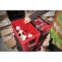 Packout Compact Tool Box, 10" x 16-1/5" x 13", Black/Red Cintas