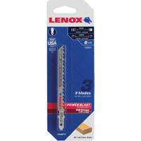 Clean Cutting Wood Jigsaw Blade, Bi-Metal, T-Shank, 4" L, 6 TPI Cintas