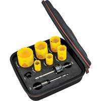 Deep Cut Hole Saw Kit, 9 Pieces Cintas