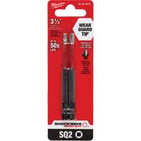 Embout de tournevis Shockwave Impact Duty, Carr&eacute;e, Embout #2, Prise 1/4", Longueur 3-1/2" Cintas