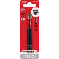 Embout de tournevis Shockwave Impact Duty, Torx, Embout T-25, Prise 1/4", Longueur 3-1/2" Cintas