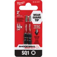 Embout de tournevis Shockwave Impact Duty, Carr&eacute;e, #1, Prise 1/4" Cintas