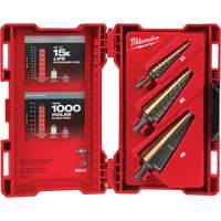 Step Drill Bit Set, 3 Pieces, High Speed Cobalt Cintas