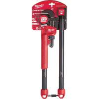 Cl&eacute; &agrave; tuyau adaptable Cheater, Cap des m&acirc;choires 2-1/2", Longueur 18"/24"/10", Fini Rev&ecirc;tement en poudre, Prise Ergonomique Cintas