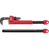 Cl&eacute; &agrave; tuyau adaptable Cheater, Cap des m&acirc;choires 2-1/2", Longueur 18"/24"/10", Fini Rev&ecirc;tement en poudre, Prise Ergonomique Cintas