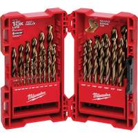 Red Helix Drill Bit Set, 29 Pieces, Cobalt Cintas