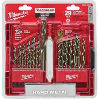 Red Helix Drill Bit Set, 29 Pieces, Cobalt Cintas