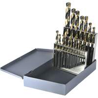 DRILLCO Metric Jobber Length Drill Bit Set, 19 Pieces, High Speed Steel Cintas