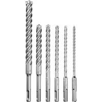 MX4 4-Cutter Rotary Hammer Drill Bit Kit, 6 Pieces, Carbide Cintas