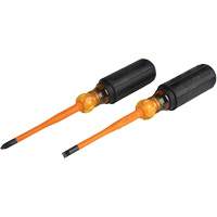 Slim-Tip Insulated Screwdriver Set, 1000 V, 2 Pcs Cintas