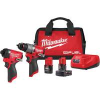 M12 FUEL 1/2" Drill Driver & 1/4" Hex Impact Driver Combo Kit, Lithium-Ion, 12 V Cintas