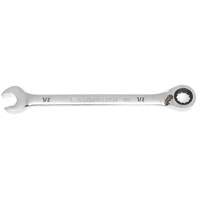 90-Tooth Reversible Ratcheting Wrench, 12 Point, 1/2", Chrome/Polished Finish Cintas