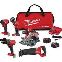 M18 Fuel 5-Tool Combo Kit, Lithium-Ion, 18 V Cintas