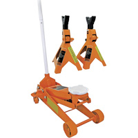 Service Jack with 3-Ton Vehicle Stands, 2.5 Ton(s) Capacity, 5" Lowered, 19-1/4" Raised, Manual Hydraulic Cintas