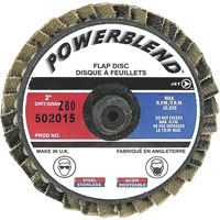 PowerBlend Roll-On Flap Disc, 2" x Type R, Z80 Grit Cintas