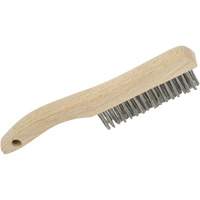 4SHSS Brosse &agrave; r&eacute;curer manuelle, Acier inoxydable, 4 x 16 rangs de fils, Longueur 10" Cintas