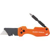 Folding Utility Knife With Driver, 1" Blade, Steel Blade, Plastic Handle Cintas